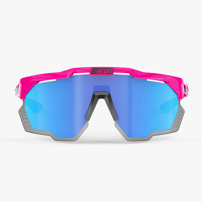 Brille SCICON AEROSHADE KUNKEN Neonrosa Multimirror Blau