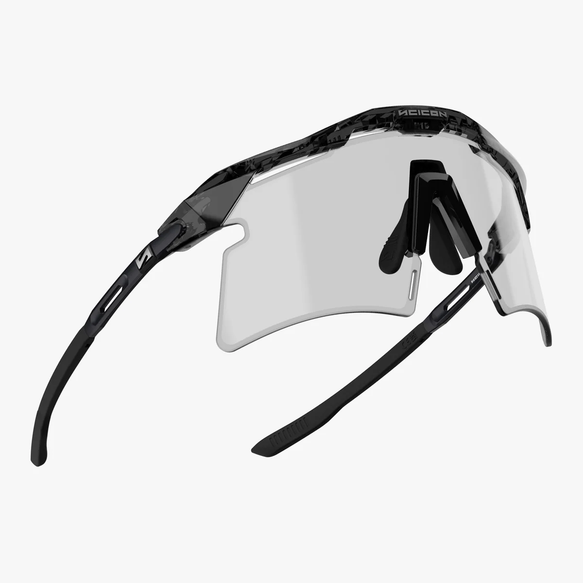 SCICON AEROSHADE 2.0 TITANIUM Brille Schwarz Crystal Gloss Photochromatisches Glas Grey