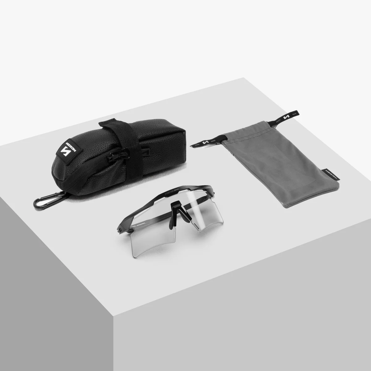 SCICON AEROSHADE 2.0 TITANIUM Brille Schwarz Crystal Gloss Photochromatisches Glas Grey