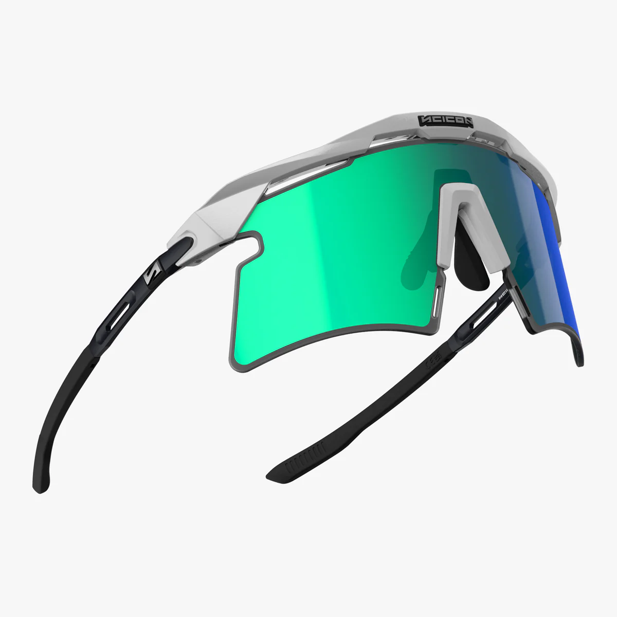 SCICON AEROSHADE 2.0 TITANIUM Brille Weiß Metal Glas Multimirror Blue Green + Pink