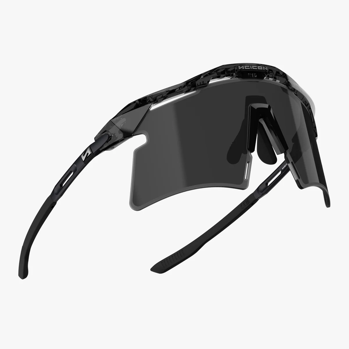 Brille SCICON AEROSHADE 2.0 TITANIUM Schwarz Crystal Gloss Glas Smoke Black + Pink