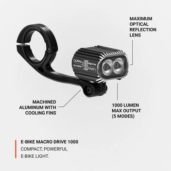 Frontbeleuchtung LEZYNE EBIKE MACRO DRIVE 1000