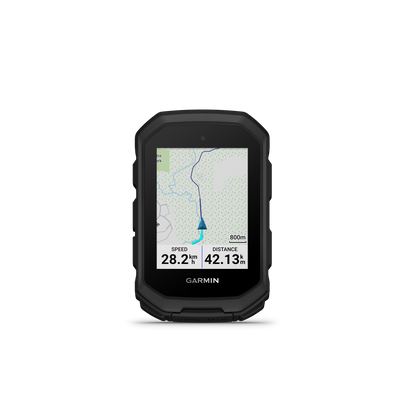GARMIN EDGE MTB GPS-Fahrradcomputer — Vorderansicht mit Navigation und Anstiegsprofil