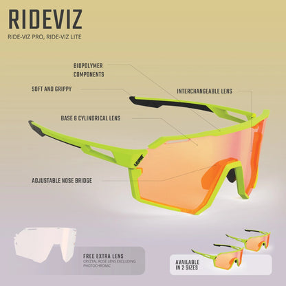 Brille LEATT RIDEVIZ PRO LARGE Transparent Glas Iriz Silber