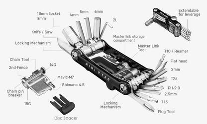 Multi-Tools TOPEAK Mini PT30 (30 Werkzeuge)