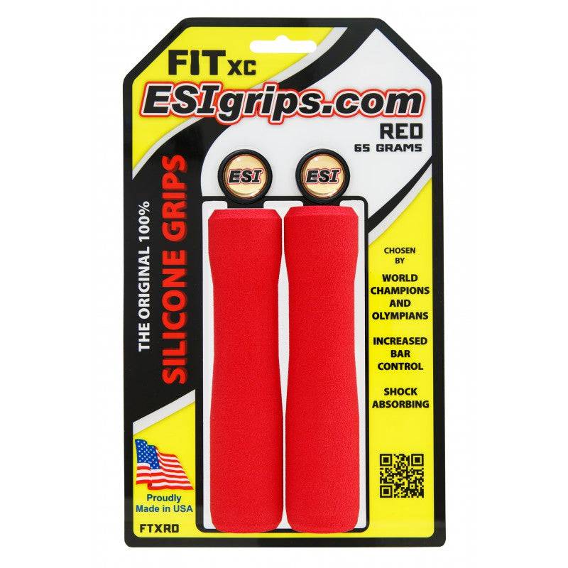 ESI FIT XC Grips (EXTRA CHUNKY/CHUNKY COMBO) 130 mm Rot