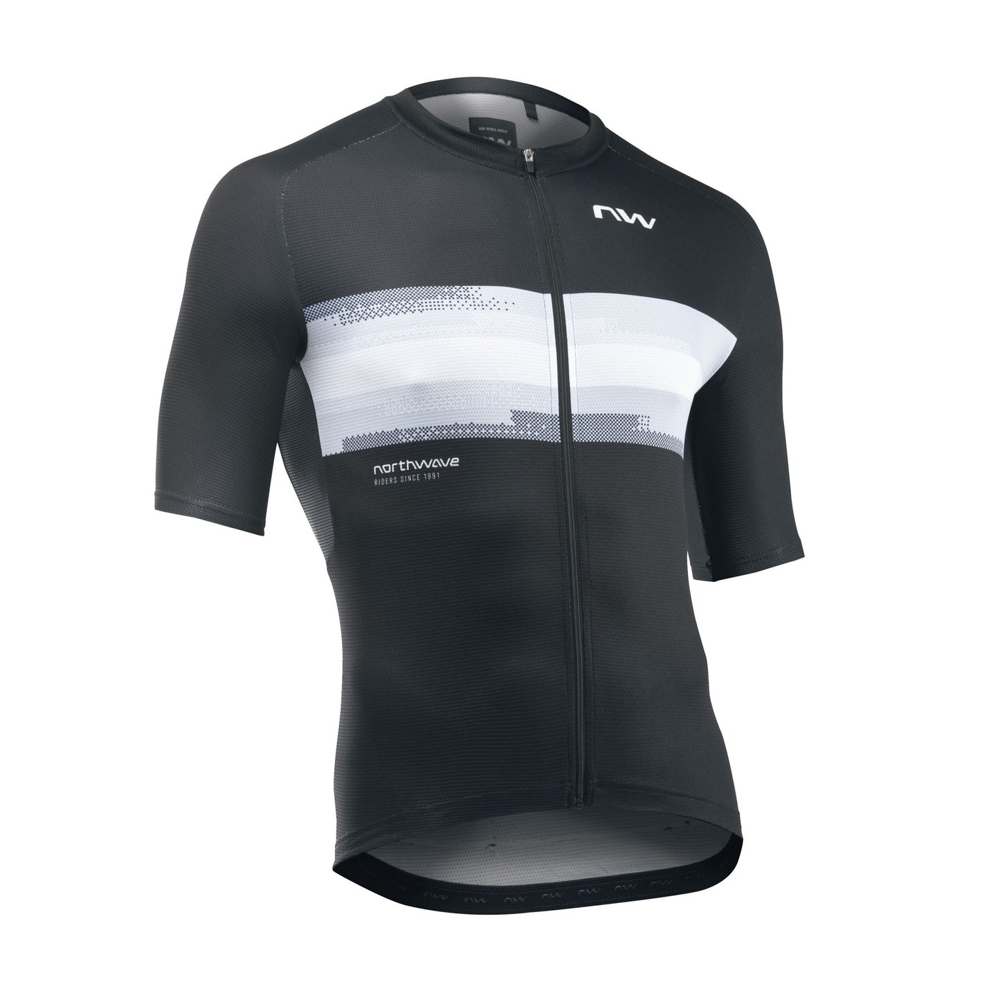 NORTHWAVE FORCE EVO Trikot Kurzarm Schwarz/Weiß