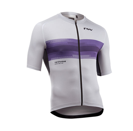 NORTHWAVE FORCE EVO Trikot Kurzarm Grau/Violett