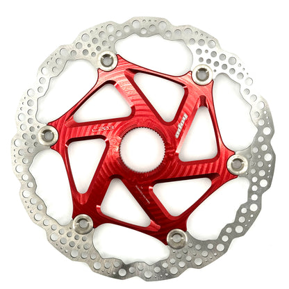 Schwimmend gelagerte HOPE Centerlock-Bremsscheibe Rot
