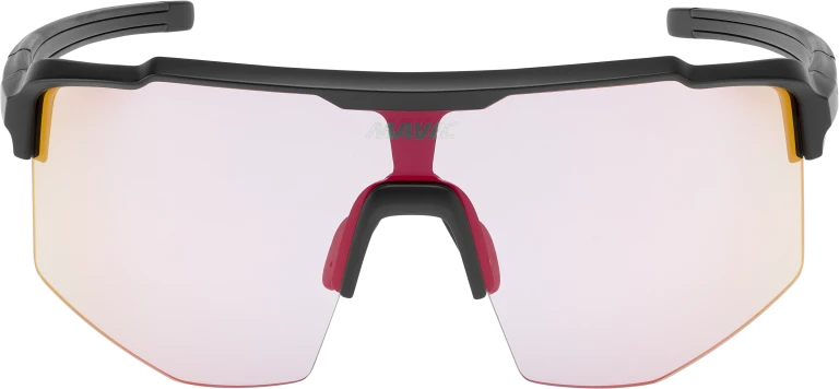 MAVIC MVS SHIELD Brille Schwarz Rotes Glas Photochromatisch
