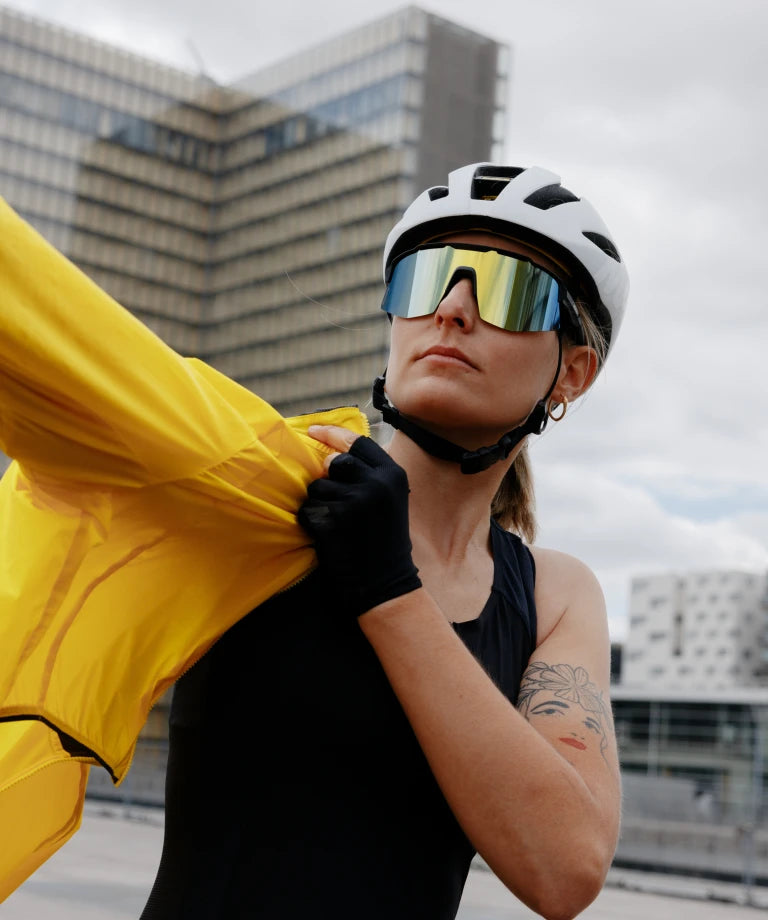 MAVIC MVS SHIELD Brille Schwarz Glas Gold/Blue