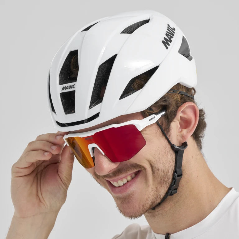 MAVIC MVS SHIELD Brille Weiß Glas Red
