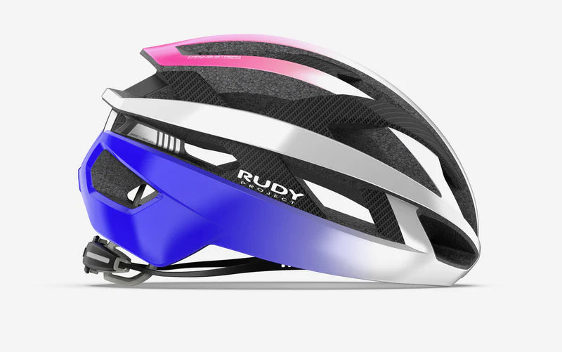 Straßenhelm RUDY PROJECT REBEL CARBON Weiß/Violett/Rosa