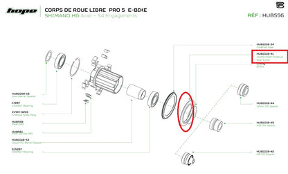Dichtungsdeckel für Freilaufkörper Nabe HOPE PRO 5 Shimano HG