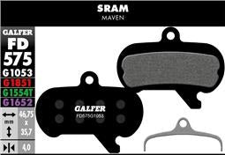 Semimetallische Bremsbeläge GALFER STANDARD Sram Maven