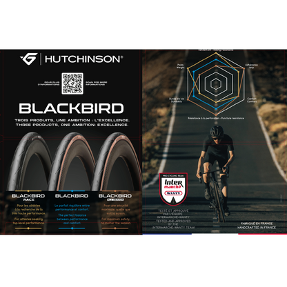 Reifen HUTCHINSON BLACKBIRD 700c TubeType Schwarz