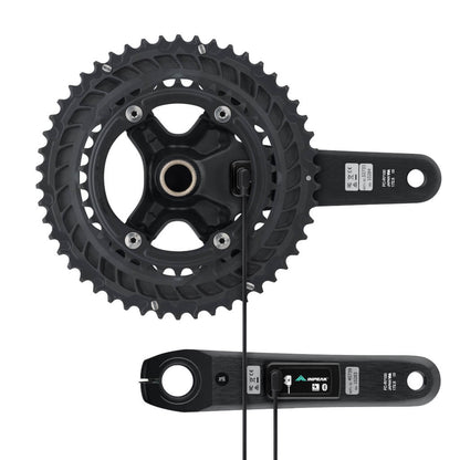 Kurbelgarnitur mit Leistungsmesser INPEAK POWERCRANK-E TWIN2 LR Shimano 105 R7100