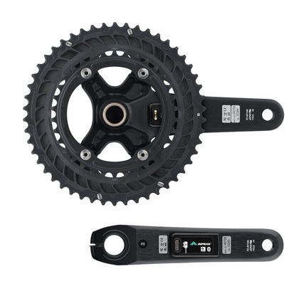 Kurbelgarnitur mit Leistungsmesser INPEAK POWERCRANK-E TWIN2 LR Shimano 105 R7100