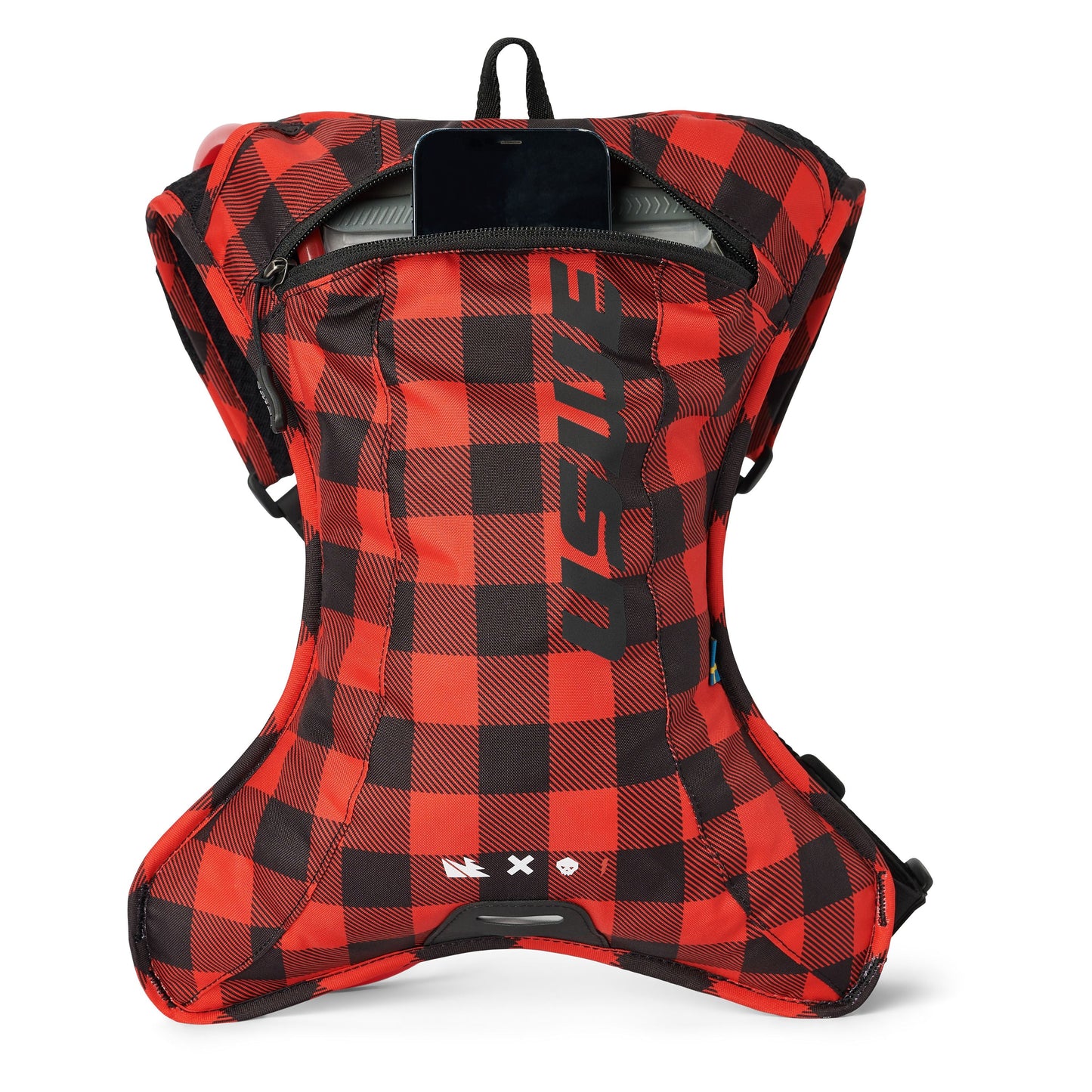 USWE OUTLANDER XC 2-Liter-Trinkrucksack, Flannel, rot/schwarz