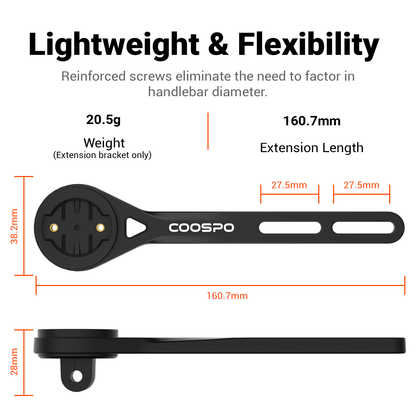 Universelle COOSPO MT6S Fahrradcomputer-Halterung für integrierte/Aero-Lenker