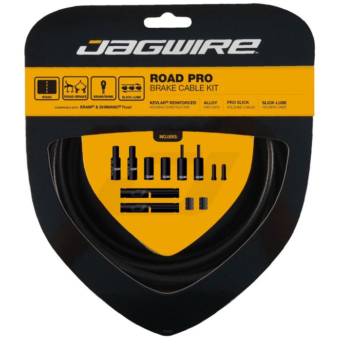 JAGWIRE ROAD PRO Bremskabel- und Hüllen-Set Mattschwarz