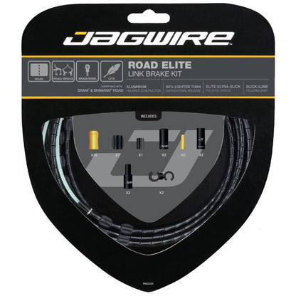 JAGWIRE ROAD ELITE LINK Brems- und Hüllenkabel-Set Schwarz