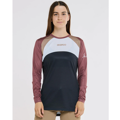 Trikot DHARCO RACE LOTUS Lange Ärmel Damen Schwarz/Bronze