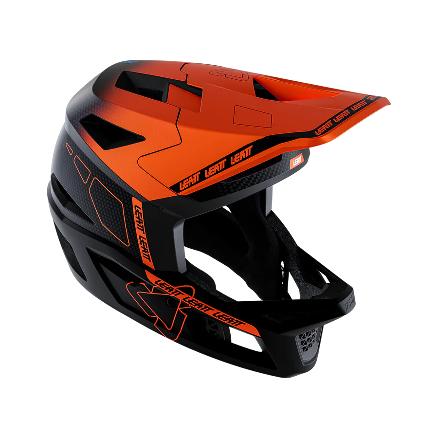 LEATT GRAVITY 6.0 CARBON GLOW MTB-Helm Schwarz/Orange