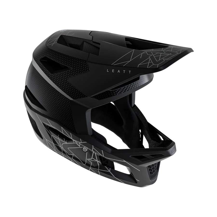 MTB-Helm LEATT GRAVITY 6.0 CARBON STEALTH Schwarz/Grau