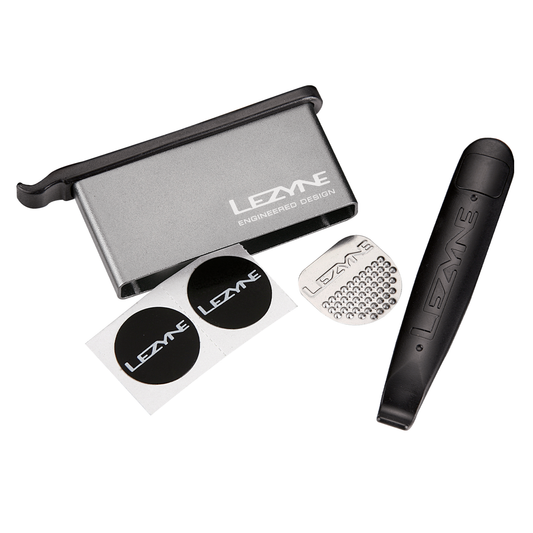LEZYNE LEVER KIT Reparaturset mit grauem Aluminiumgehäuse