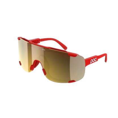 Brille POC DEVOUR MID Rot Glas Clarity Road Partly Sunny Gold