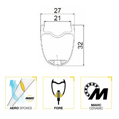 Hinterrad MAVIC COSMIC SLR 32 DISC Tubeless Ready (Center Lock) 2025