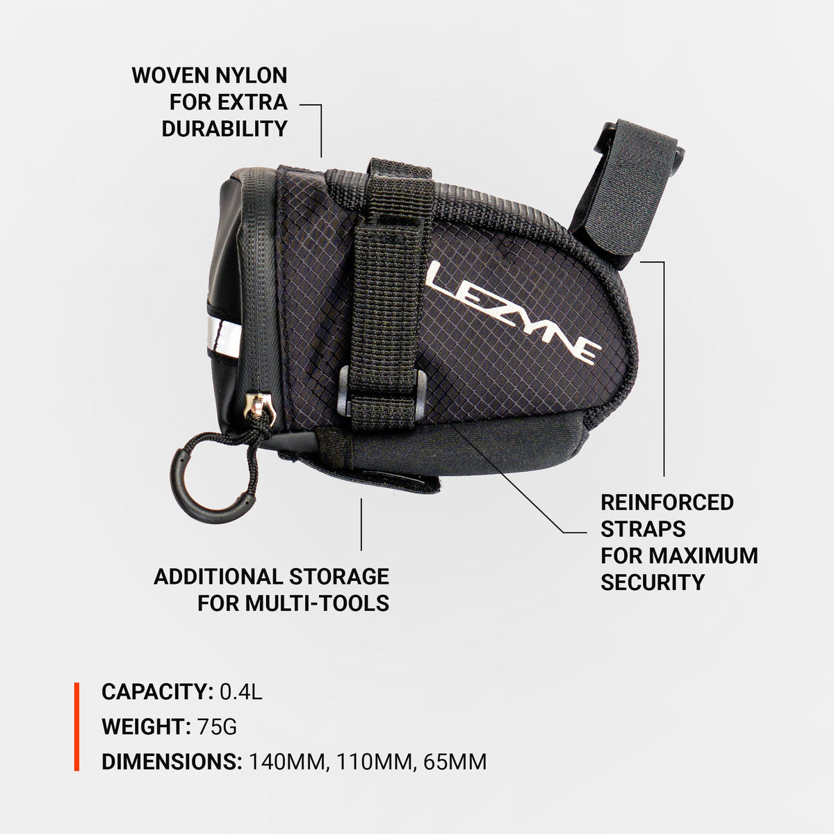 LEZYNE Caddy Satteltasche Schwarz