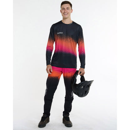 Trikot DHARCO RACE BLACK SNAKE Langarm Schwarz/Orange