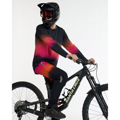 Trikot DHARCO RACE BLACK SNAKE Langarm Schwarz/Orange