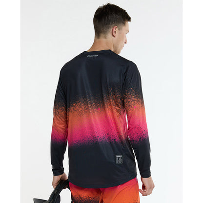 Trikot DHARCO RACE BLACK SNAKE Langarm Schwarz/Orange