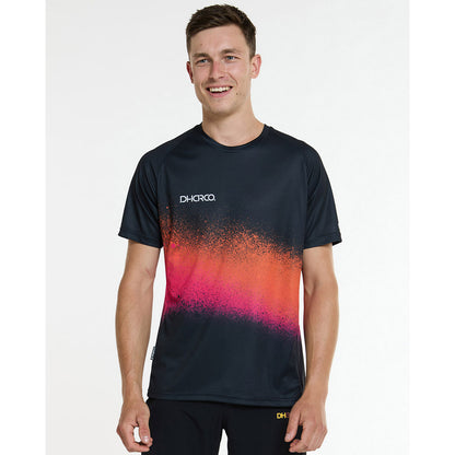 DHARCO BLACK SNAKE Kurzarm-Trikot Schwarz/Orange
