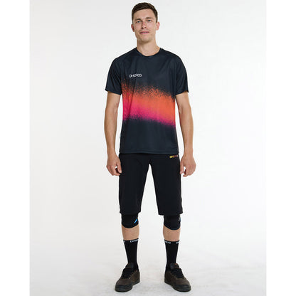 DHARCO BLACK SNAKE Kurzarm-Trikot Schwarz/Orange