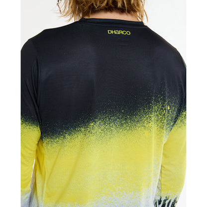 Trikot DHARCO RACE ACID RAIN Langarm Schwarz/Gelb