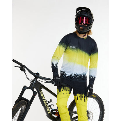 Trikot DHARCO RACE ACID RAIN Langarm Schwarz/Gelb
