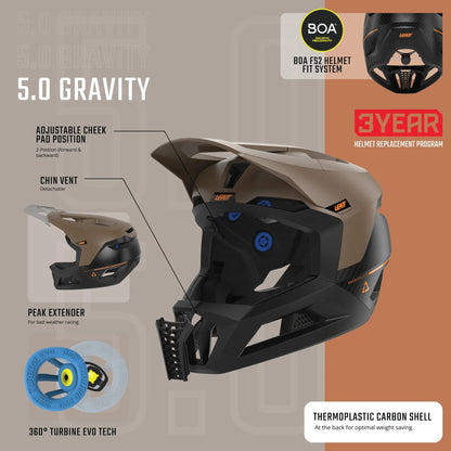 MTB-Helm LEATT MTB GRAVITY 5.0 Schwarz