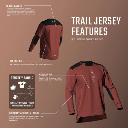 Trikot LEATT MTB TRAIL 3.0 Langarm Braun