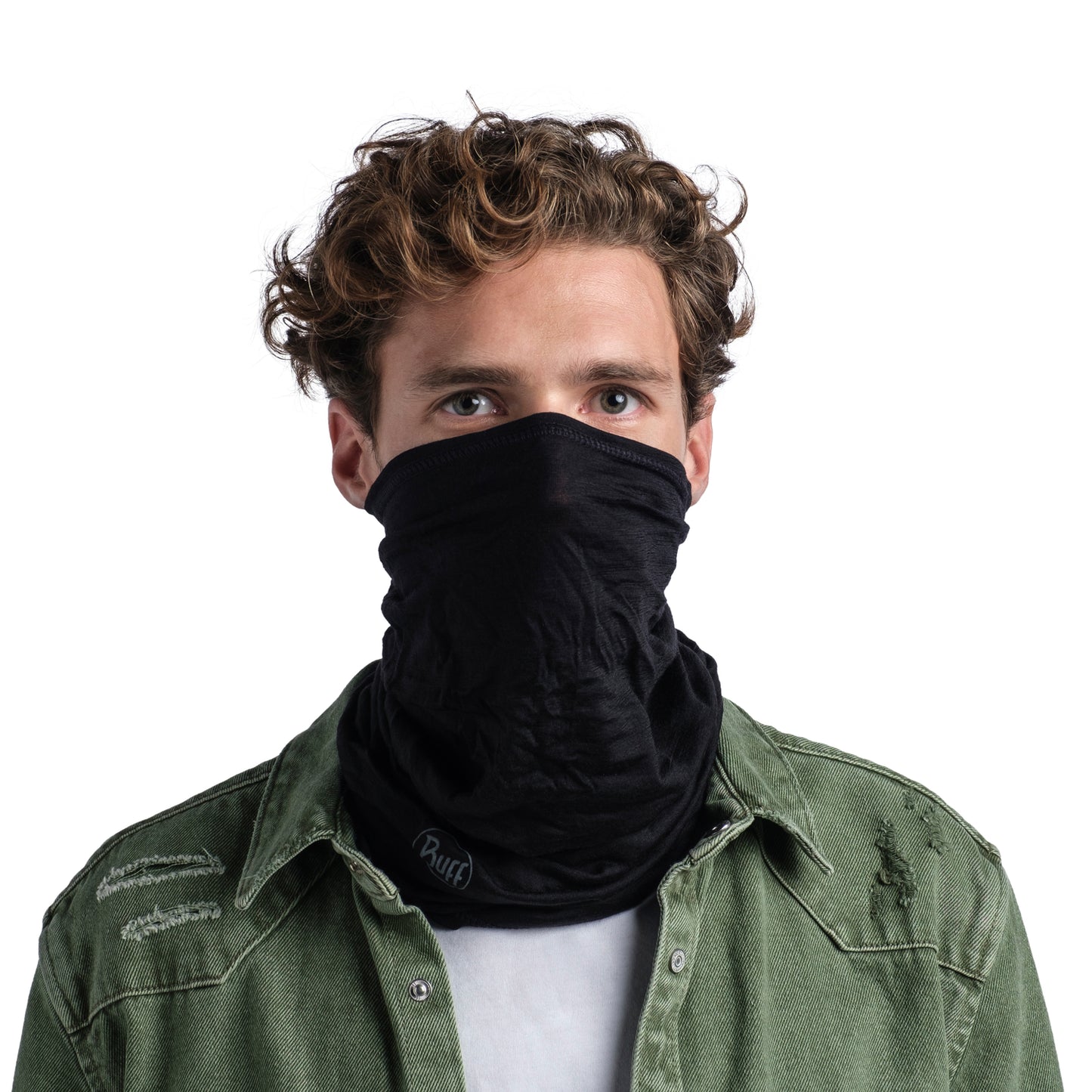BUFF MERINO LIGHTWEIGHT Nackenband Schwarz