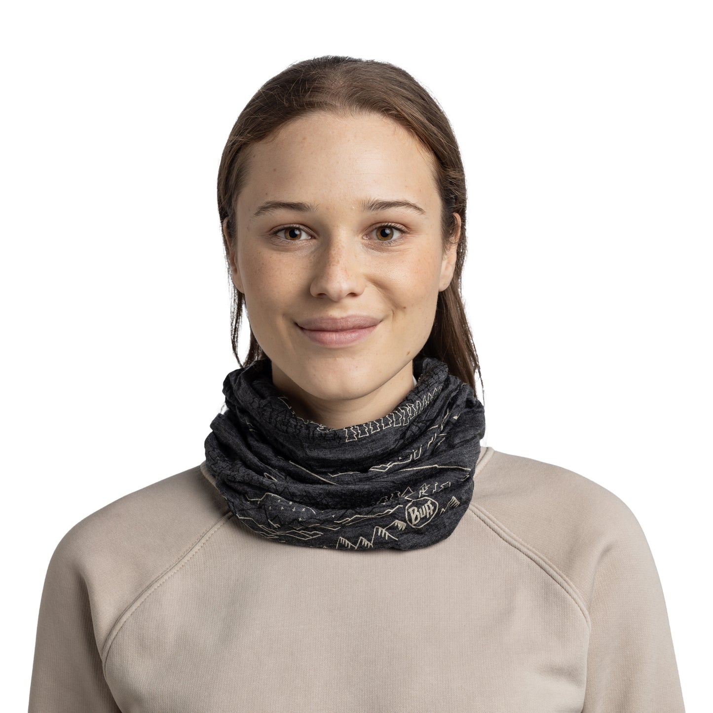 BUFF MERINO LIGHTWEIGHT PRINT Nackenband Grau