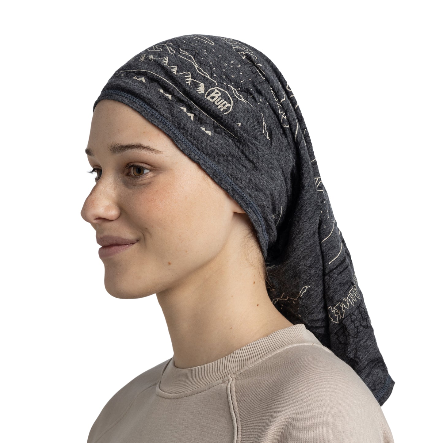 BUFF MERINO LIGHTWEIGHT PRINT Nackenband Grau