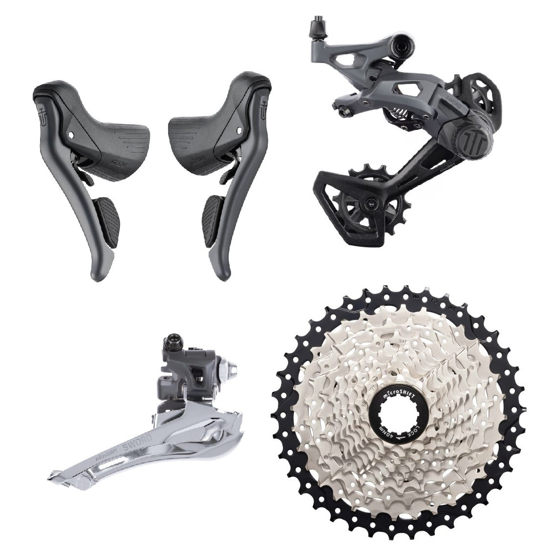 Mini Gruppe MICROSHIFT SWORD 2x10V