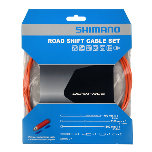 SHIMANO OT-SP41 Polymer Orange Kabel- und Umwerferhüllen-Kit