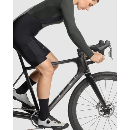 Kurze Damen-Trägerhose ASSOS TACTICA SPRING FALL T5 Schwarz