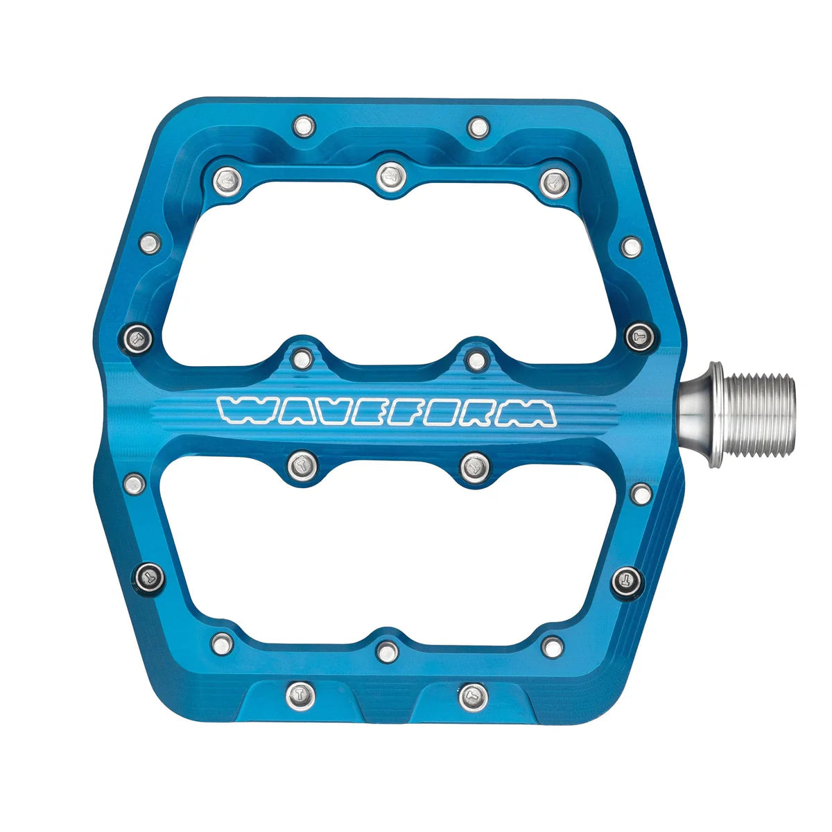 WOLF TOOTH WAVEFORM Flachpedale, Small, Blau