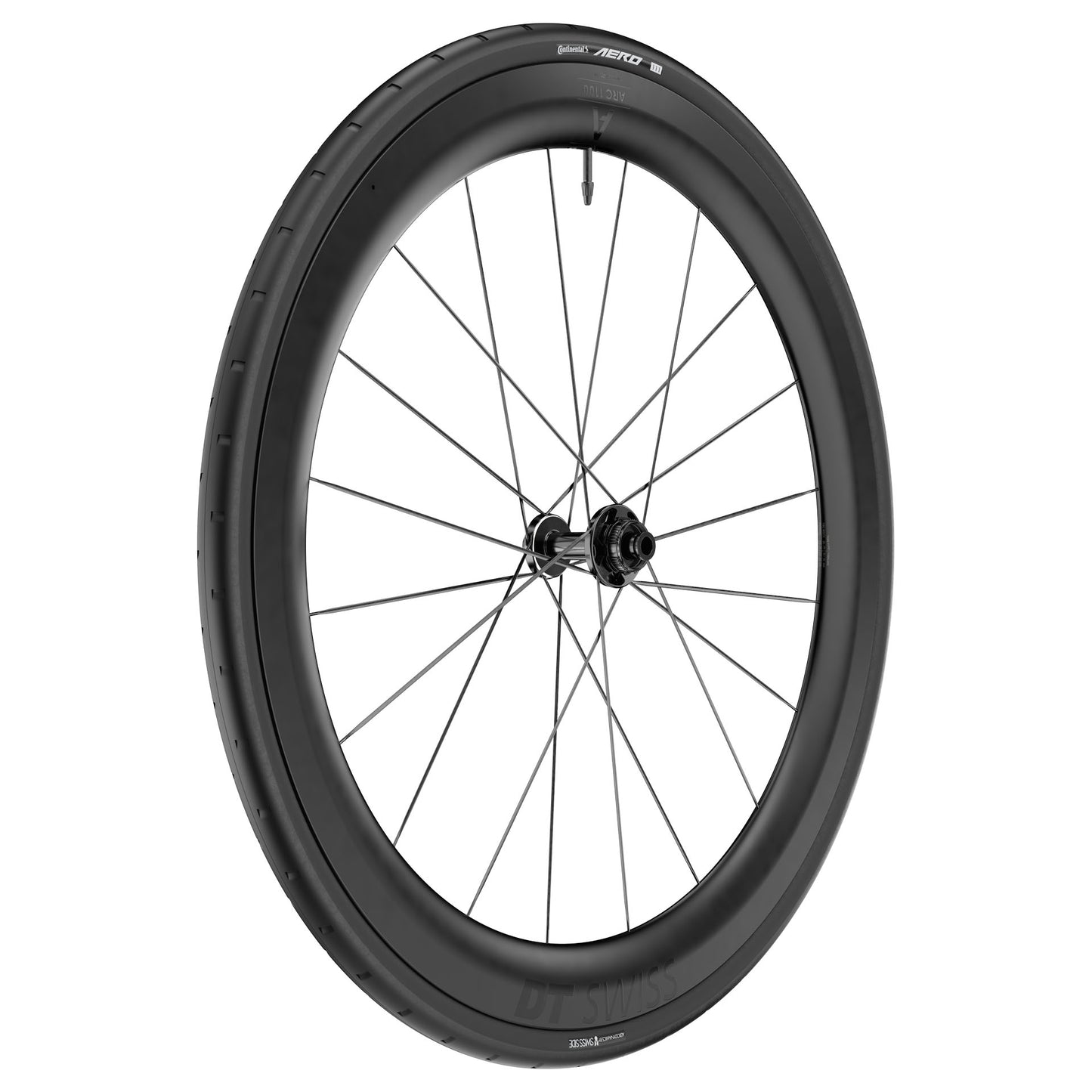 DT SWISS ARC 1100 DICUT WTS 55 Tubeless Ready Vorderrad (Center Lock) Schwarz